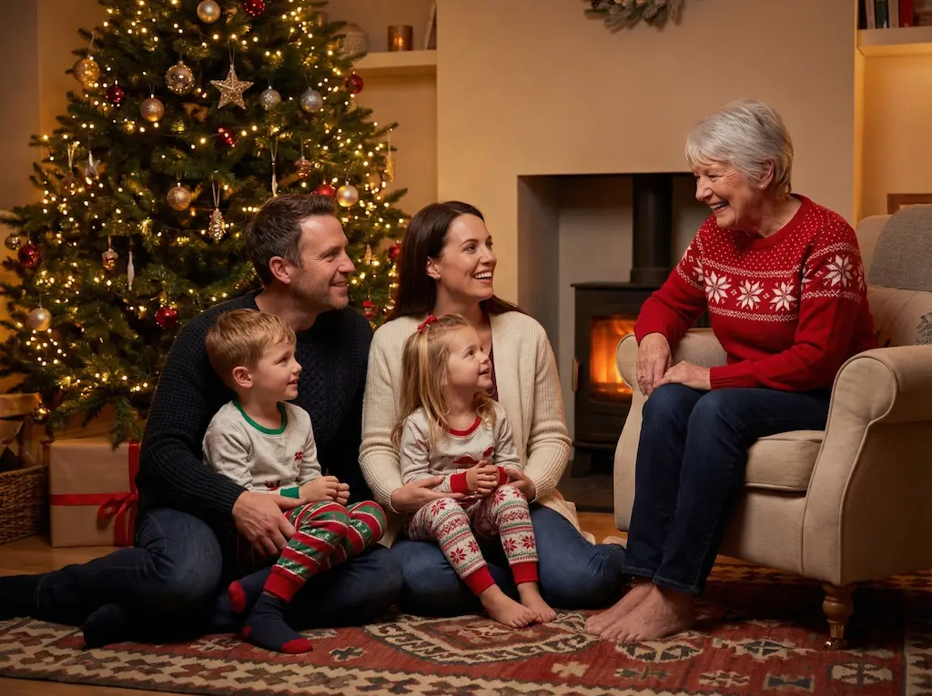 Add loved one to Christmas family photo - Complete holiday portrait with family member added