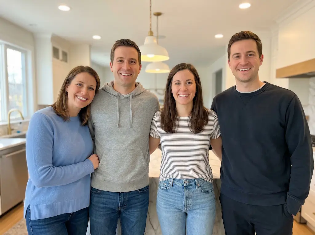 Add missing loved one to family photo - Distant relative added to family portrait