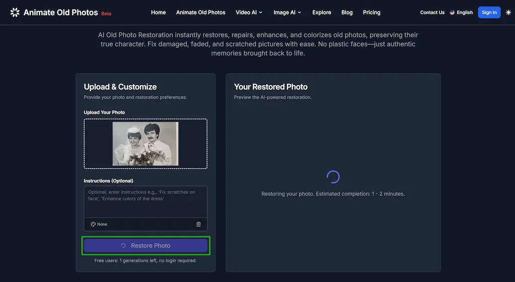 old photo restoration